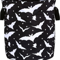 Goth Bats Laundry Basket Halloween Foldable Oxford Cloth Funny Tote Bag Laundry Hamper Clothes Storage Bucket Organizer For Bathroom/Laundry Storage/Bedroom Storage Basket 17.7x13.7Inch