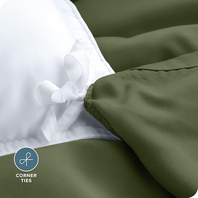 Bare Home Bedding Duvet Cover Extra Long Size - Premium 1800 Super Soft Collection - Lightweight, Cooling - Soft Breathable Bedding Duvet Cover (Twin/Twin XL, Cypress)