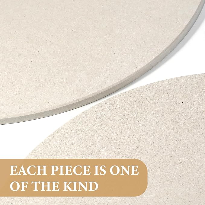 Koville 2 Pcs Marble Corner Shower Shelves for Bathroom, 10'' Marble Corner Shelf for Bath, Wall Mounted Stone Shower Caddy, No Drilling Adhesive Bathroom Shelf - Sahara Sand (No Glue Included)