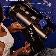 Waterless Scent Diffuser Starter Kit - 1500 Sq Ft Coverage, Alloy Atomization System,Mood Light,Smart Rechargeable Hotel Scent Diffuser, Including 120ml Essential Oil, for Home,Large Room,Spa,Silver