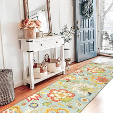 Lahome Floral Rug Runner - Runner Rug for Hallway 2x8 Non-Slip Stain Resistant Washable Carpet for Kitchen Floor, Paisley Print Accent Ultra-Thin Carpet for Bedroom Foyer Entryway