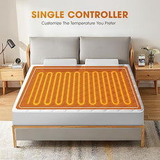 Heated Mattress Pad Twin XL Size,Electric Mattress Pad with Preheat Functions, Bed Warmer with 12 Heat Settings Controller & 1-12 Hours Auto Shut Off, Machine Washable(39