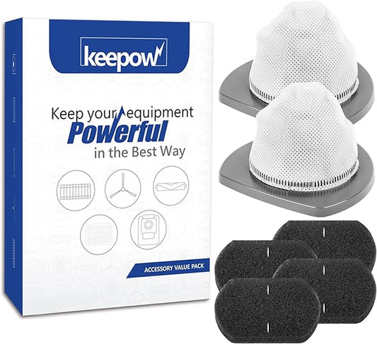 KEEPOW 2033 Vacuum Filter Set Compatible with Bissell Featherweight Stick Lightweight Bagless Vacuum 2033, 20331, 20333, 20336, 20339, 2033M (2-Pack)