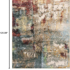 Lahome Modern Abstract Living Room Rug 8x10, Washable 8x10 Area Rugs for Bedroom Stain Resistant Non Slip, Large Red Soft Indoor Carpet for Dining Room Table Home Decor