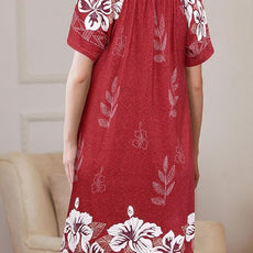 Ekouaer Women Robe Zipper Front Mumu Duster Robes Zip Up Housecoat Soft Sleepwear with Pockets