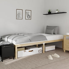 14 Inch Bamboo Bed Frame – Solid Wood Platform Bed Frame, Strong and Stable, with Non-Slip Slats for Support, No Box Spring Needed, Easy to Assemble, Noise-Free (Natural, Twin)