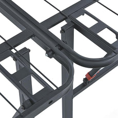 Amazon Basics Bed Frame with Storage, Foldable Metal Platform, Sturdy Steel, No Box Spring Needed, 18 Inches High, Tool-Free Setup, Queen Size, Black