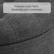 Furniliving 18.7inch Storage Round Ottoman, Footstools with Hidden Storage with Removable Lid, Stylish Button Tufted Design Ottoman Foot Stools for Living Room, Bedroom，Darkgrey