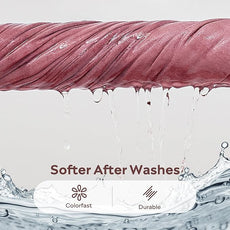 JELLYMONI 100% Washed Cotton Duvet Cover Twin – Soft, Breathable Linen-Look Bedding with Natural Wrinkle Texture, Button Closure, 3-Piece Set (Deep Rose, 68