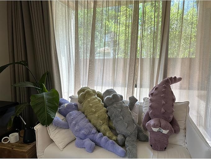 Hofun4U Alligator Plush Pillow, 46 inch Alligator Stuffed Animal, Home Decor Christmas Valentine’s Birthday Gift for Boys Girls Adults Kids (Purple)