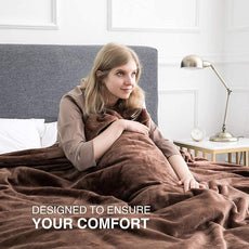 IR Imperial Rooms Fleece Blanket 12 Pack Twin Size 60 x 80 Inches - Super Soft Fluffy Throw Blanket for Sofa and Bed - Warm and Cozy Lightweight 400 GSM Microfiber Bed Throws Blankets (Twin, Coffee)