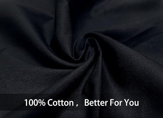iMaylex Soft 100% Egyptian Cotton Zipper Pillow Case, Cozy and Lightweight Pillowcase, Easy Care, Black, Body, 20" x 54"