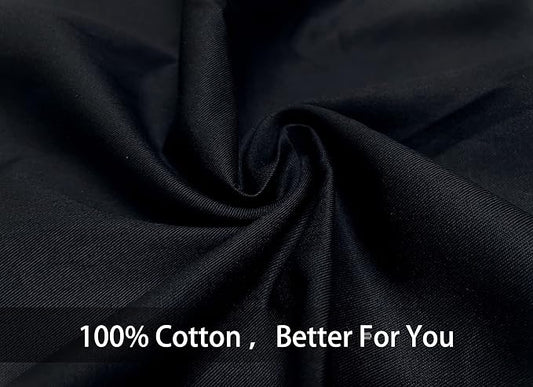 iMaylex Soft 100% Egyptian Cotton Zipper Pillow Case, Cozy and Lightweight Pillowcase, Easy Care, Black, Body, 20" x 54"