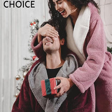 DAVID ARCHY Men's Hooded Robe Soft Coral Fleece Microfiber Bathrobe