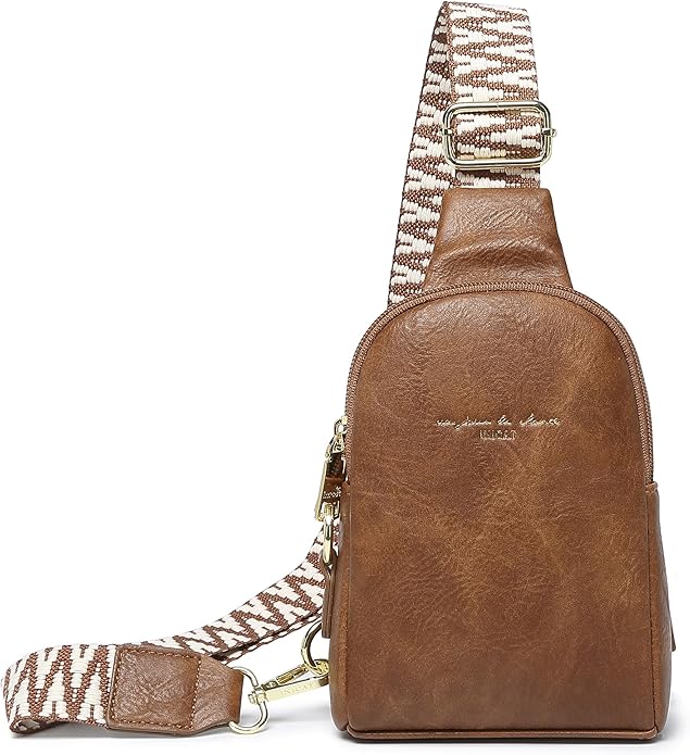 INICAT Travel Small Crossbody Sling Bags Women Cross Body Purses Passport Holder Vegan Leather Fanny Packs Birthday Gifts