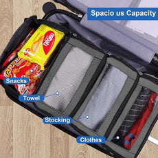 Suitcase Organizer, Travel Luggage Organizer Portable Hanging Travel Shelves Collapsible Hanging Packing Cubes for Carry on Suitcase