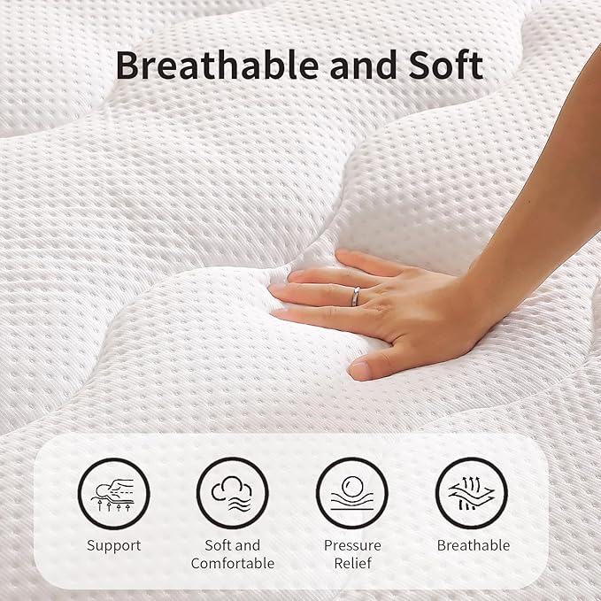 3 inch Dual Layer Full Mattress Topper for Back Pain Relief，2 Inch Cooling Gel Memory Foam Plus 1 Inch Pillow Top Mattress Pad Cover 15% Viscose Made from Bamboo, with 6-16 Inch Deep Pocket (Full)
