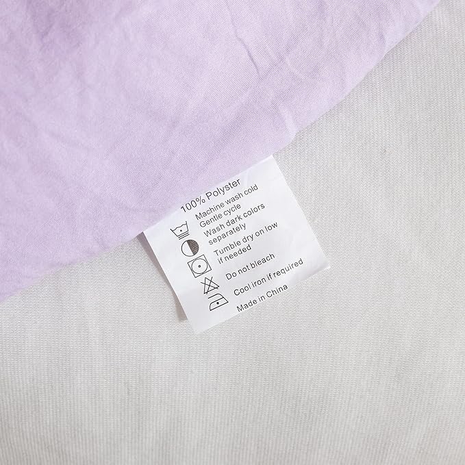 ROSGONIA Lavender Comforter Set Queen, 3pcs(1 Boho Purple Comforter & 2 Pillowcases) All Season Soft Bedding Lightweight Bedspread Blanket Quilt