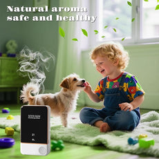 Waterless Essential Oil Diffuser for Home & Office Cordless Battery Operated Aroma Diffuser with 7 Mist Levels, Ultrasonic Air Freshener for Large Rooms Bedroom Bathroom Car Small & Portable