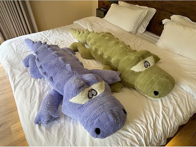 Hofun4U Alligator Plush Pillow, 67 inch Alligator Stuffed Animal, Home Decoration Christmas Valentine’s Birthday Gift for Boys Girls Adults Kids (Green)