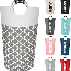 Caroeas 90L Light Laundry Basket (13 Colors), Waterproof Laundry Hamper, Laundry Bag with Padded Handles, Clothes Hamper, Collapsible Laundry Basket Easy Storage