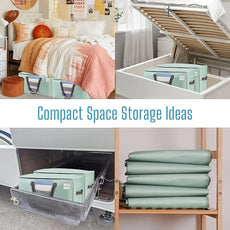 VENO 10 Pack Moving Bags, Christmas Storage Bins, Moving Boxes Alternative, Comforter and Blanket Storage Bags, College Dorm Packing Supplies, Foldable Heavy-Duty Tote (Light Green Matte, 10 Pack)