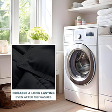 Bare Home Comforter Set - Twin/Twin Extra Long Size - Ultra-Soft - Goose Down Alternative - Premium 1800 Series - All Season Warmth (Twin/Twin XL, Black)