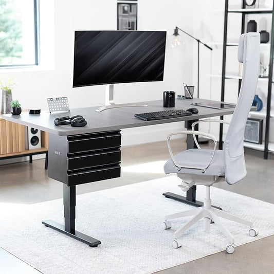 VIVO 16 in Slide Out Dual Tier Storage Drawer, Under Desk 3 Layer Organizer, Black, DESK-DR03