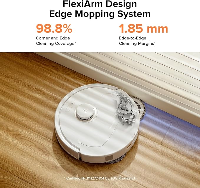 roborock Qrevo Pro Robot Vacuum and Mop with FlexiArm Design Edge Mopping, Dynamic Hot Water Mop Washing and Auto Mop Drying, Intelligent Dirt Detection (Renewed)