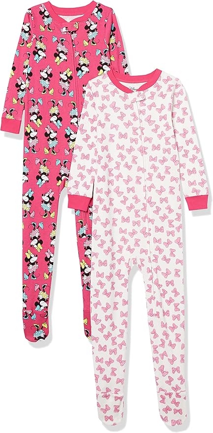 Amazon Essentials Disney Baby Girls' Snug-Fit Cotton Pajamas
