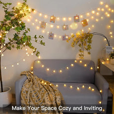 suddus Globe String Lights Battery Operated, 100 Led Battery Powered Fairy Lights, String Lights for Bedroom, Christmas Tree, Patio, Window, Party, Outside, Thanksgiving Decor, Warm White