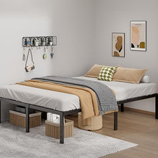 Metal Bed Frame Queen Size - 16 Inch Heavy-Duty Queen Platform Bed Frame No Box Spring Needed, Easy Assembly, Noise-Free, Sturdy Mattress Foundation, Underbed Storage Space