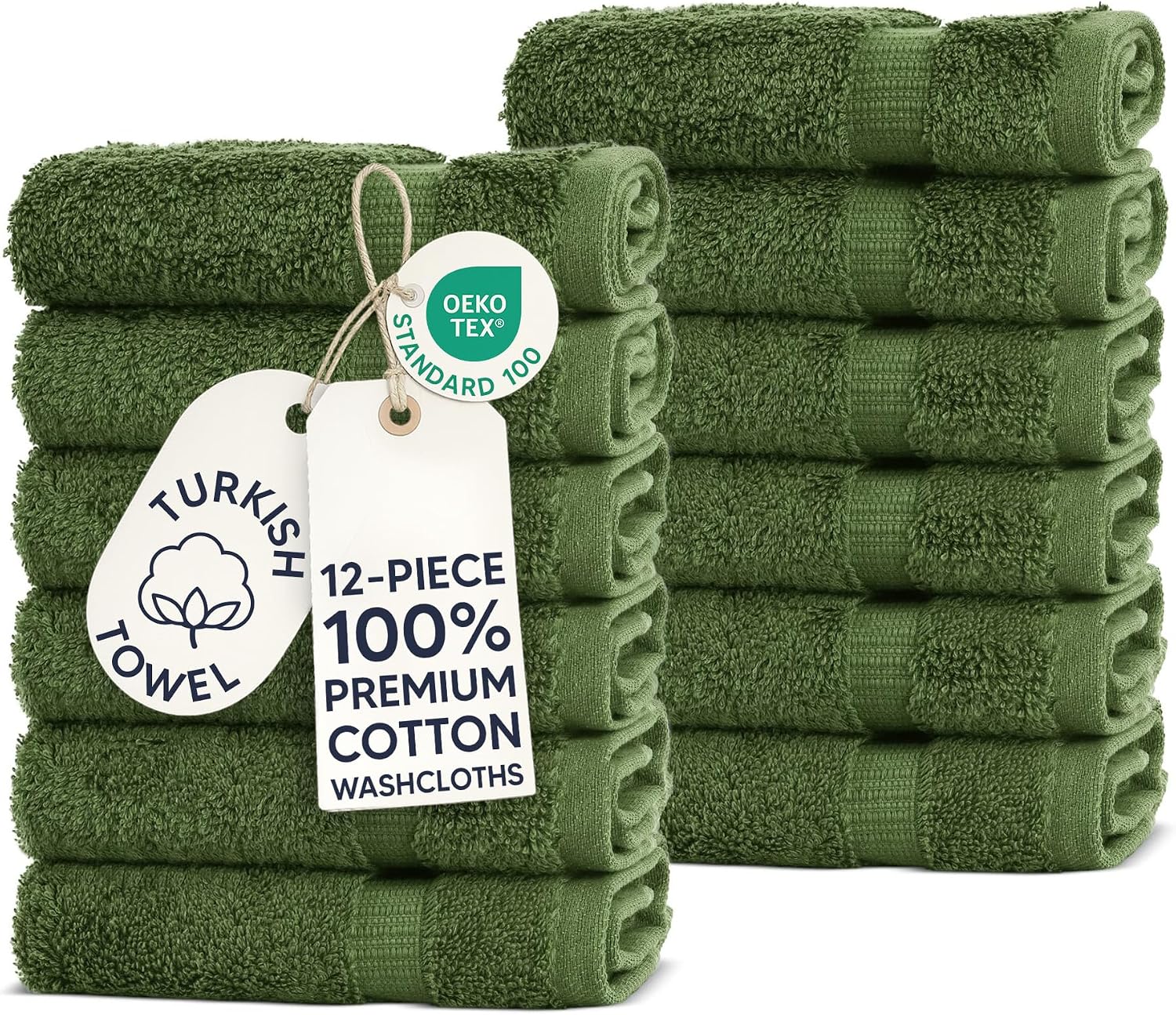 Chakir Turkish Linens 4 Piece Bath Towel Set, 100% Cotton Luxury Turkish Towels for Bathroom, Soft Absorbent Bath Towels, 27 x 54 Inches, Gray
