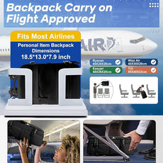 Vacuum Backpack Travel with Pump, Travel Backpack with Vacuum System, Carry on Luggage 18x14x8 Airline Approved Travel Bag, mochila de viaje compresion al vacio, Waterproof Laptop Backpacks,Black