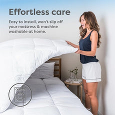 HOSPITOLOGY PRODUCTS Hypoallergenic Mattress Cover- Overstuffed - Deep Pocket - Goose Down Alternative Pillow Top Mattress Topper King - 78