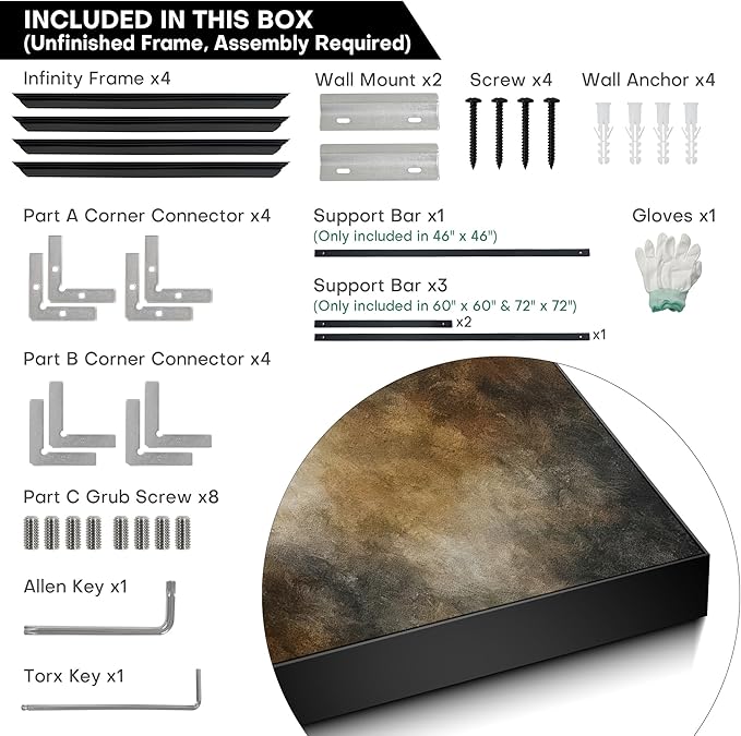72"x72" XL Framed Wall Art - Neutral Abstract Brown and Beige Cloud-Like Painting Minimalist Foggy Forest Tranquil (Frame Assembly Required)