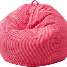 Hobestluk 2.5FT Bean Bag Chair Beanbags Small Bean Bag Chair with Filler Included Teardrop Bean Bag with Removable Cover for Bedroom Living Room (Small, Pink)