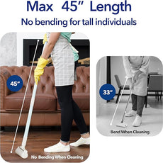 Large Lint Rollers for Carpet, 9.45'' Sticky Rollers for Floor with 360 Sheets, Extendable Long Handle Sticky Mop for Cleaning Couch, Curtains, Cars, Clothing, and Pet Hair