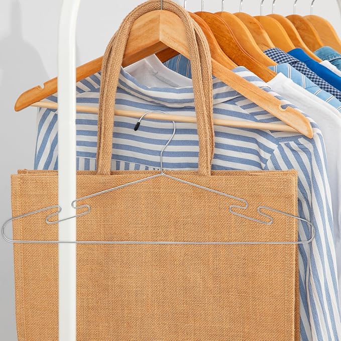 5Pcs Multi-Functional Coat Hangers Household Closet Organizers for Pants Skirts Shirts Sweaters Lightweight Wardrobe Storage for Bedroom Dorm Apartment