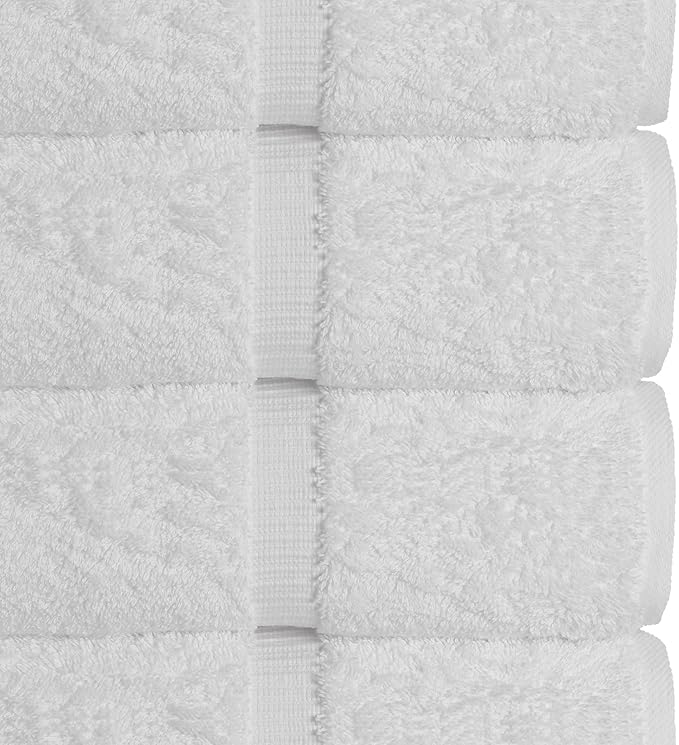 Chakir Turkish Linens | Hotel & Spa Quality 100% Cotton Premium Turkish Towels | Soft & Absorbent (3-Piece Towel Sets, White)