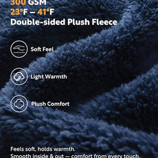 DAVID ARCHY Men's Hooded Robe Soft Coral Fleece Microfiber Bathrobe