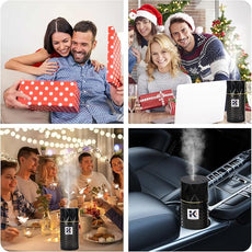 Essential Oil Diffuser with Night Light, 250ml Ultrasonic Humidifier with Negative Ions, 3 Mode Cool Mist Aroma Machine with 10ml Essential Oil for Home (Black, Lavender)