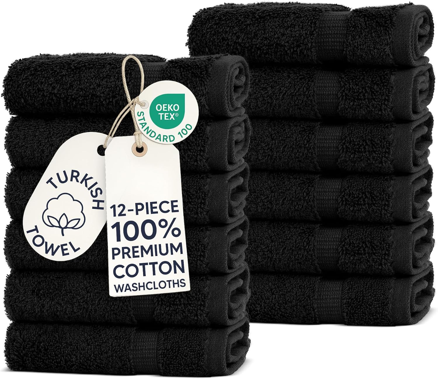 Chakir Turkish Linens 4 Piece Bath Towel Set, 100% Cotton Luxury Turkish Towels for Bathroom, Soft Absorbent Bath Towels, 27 x 54 Inches, Gray