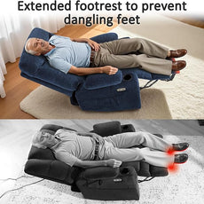 MCombo Oversized Power Lift Recliner Chair with Extended Footrest, Extra Wide 27.2