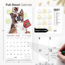 RED EMBER American Staffordshire Terriers 2026 Wall Calendar 12 Month | 12