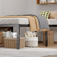 Metal Bed Frame Twin Size - 18 Inch Heavy-Duty Twin Platform Bed Frame No Box Spring Needed, Easy Assembly, Noise-Free, Sturdy Mattress Foundation, Underbed Storage Space