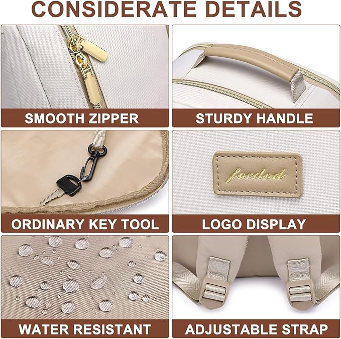 Laptop Backpack for Women Bookbag: 15.6 inch Work School Backpacks with Pouch Pocket for Large Capacity Cup & USB Charger College Book Bag Travel Business Nurse Teacher Bookbags Anti-theft Back Pack