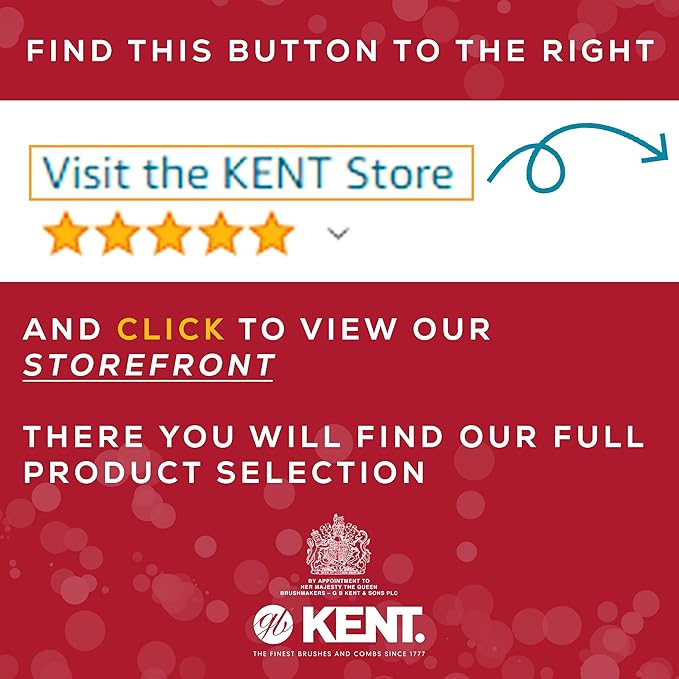 Kent CP6 Clothes Brush. 100% Natural Black & White Boar Bristle Lint Remover Especially for Cashmere, Wool and Silk for Keeping Delicate Fabrics Free from Fibres, Fluff and Pet Hair. Made in England