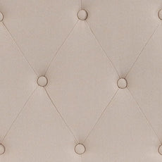 EMMA + OLIVER Tufted Upholstered Full Size Headboard in Beige Fabric