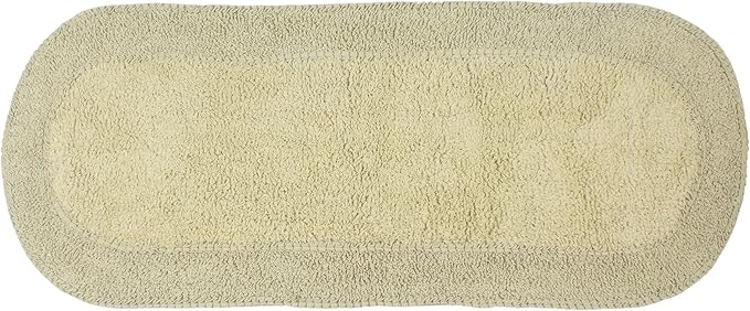 Home Weavers Double Ruffle Collection 100% Cotton Bathroom Rugs Set, Washable Rug, Thick Extra Soft and Absorbent Bath Rug, Kitchen Mat, Bath Mat Set, Bath Floor Mat Non Slip, 21"x54" Runner, Sage